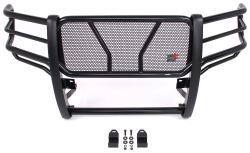 Westin HDX Grille Guard with Punch Plate - Black Powder Coated Steel                                