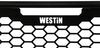 grid-style headache rack with load stops westin hlr - punch plate screen black powder coated aluminum