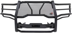 Westin HDX Winch Mount Grille Guard with Punch Plate - Black Powder Coated Steel                    