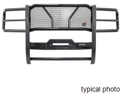 Westin HDX Winch Mount Grille Guard with Punch Plate - Black Powder Coated Steel - W87CQ