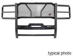 Westin HDX Winch Mount Grille Guard with Punch Plate - Black Powder Coated Steel