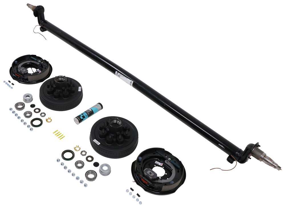 Dexter Trailer Axle w/ Electric Brakes - 4" Drop - E-Z Lube - 8 on 6-1/ 4 Inch Drop Axle With Brakes