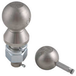 Convert-A-Ball Interchangeable Ball Set - 1-7/8" and 2" Balls - 1" Shank - Nickel - 901b