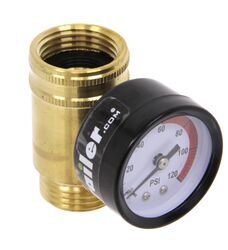 Valterra RV Water Pressure Gauge - Brass - A01-0110VP