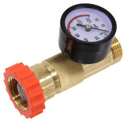Valterra RV Water Pressure Regulator and Gauge - 40 to 50 psi - Brass - A01-1124VP