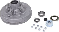 Easy Grease Trailer Hub and Drum for 5.2K to 7K Axles - 12" - 8 on 6-1/2 - Galvanized - AKHD-865-7-G-EZ-K