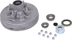 Easy Grease Trailer Hub and Drum for 5.2K to 7K Axles - 12" - 8 on 6-1/2 - Galvanized          