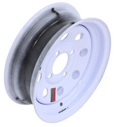 Dexstar Steel Mini Mod Trailer Wheel - 12" x 4" Rim - 4 on 4 - White Powder Coat - AM20140