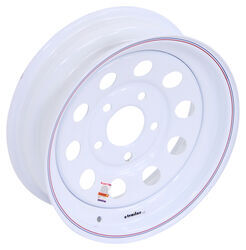 Dexstar Steel Mini Mod Trailer Wheel - 15" x 5" Rim - 5 on 5 - White Powder Coat - AM20446DX