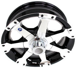 Aluminum Hi-Spec Series 6 Trailer Wheel - Black - 15" x 5" Rim - 5 on 4-1/2 - AM20455B