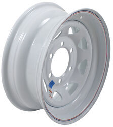 Dexstar Steel Spoke Trailer Wheel - 15" x 6" Rim - 6 on 5-1/2 - White Powder Coat - AM20532