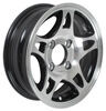 Aluminum HWT Series S5 Trailer Wheel - 12" x 4" Rim - 4 on 4 - Black