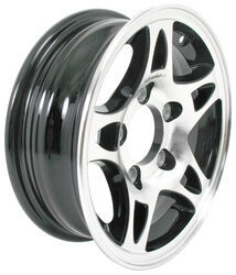 Aluminum HWT Series S5 Split Spoke Trailer Wheel - 12" x 4" Rim - 5 on 4-1/2 - Black