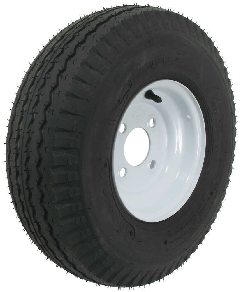 Kenda 5.70-8 Bias Trailer Tire with 8" White Wheel - 4 on 4 - Load Range D - AM30153