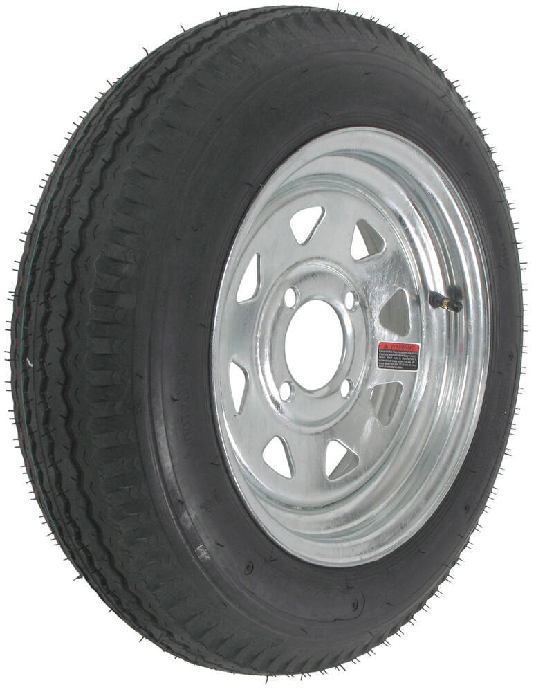 Kenda 4.80-12 Bias Trailer Tire with 12" Galvanized Wheel - 4 on 4 - Load Range C - AM30630