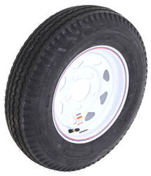 Kenda 5.30-12 Bias Trailer Tire with 12" White Wheel - 5 on 4-1/2 - Load Range D - AM30859