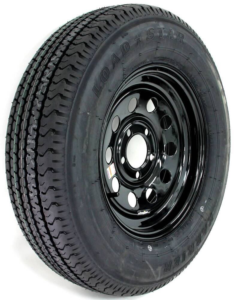 Kenda Karrier ST205/75R15 Radial Trailer Tire with 15" Black Mod Wheel - 5 on 4-1/2 - LR D - AM32424