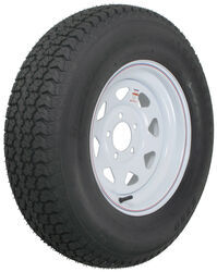 Loadstar ST225/75D15 Bias Trailer Tire with 15" White Wheel - 5 on 4-1/2 - Load Range D - AM3S862