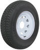 Loadstar ST225/75D15 Bias Trailer Tire with 15" White Wheel - 6 on 5-1/2 - Load Range D