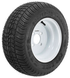 Kenda 205/50-10 Bias Golf Cart Tire with 10" White Wheel - 4 on 4 - Load Range B - AM90016