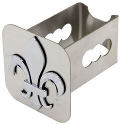 Fleur-de-Lis Trailer Hitch Cover - 2" Hitches - Stainless Steel - Chrome