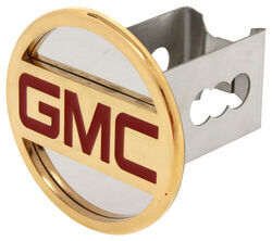 GMC Trailer Hitch Cover - 2" Hitches - Stainless Steel - Gold and Red