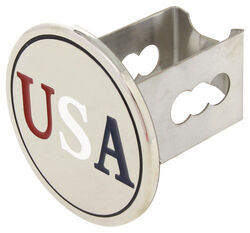 USA Trailer Hitch Cover - 2" Hitches - Stainless Steel - Chrome