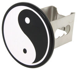 Yin-Yang Hitch Cover - 2" Hitches - Stainless Steel - Black and White