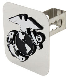 US Marine Corps Insignia Hitch Cover - 1-1/4" Class II Hitches - Stainless Steel - Chrome - AUT2-USMC2-C