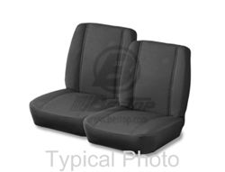 Bestop Seat Covers - Front "Low Back" Bucket - Black Denim - 1965-1980 Jeep - B2922515