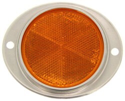 Peterson Low-Profile Oval Trailer Reflector - Aluminum Bezel - Amber                                