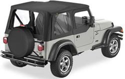 Bestop Replace-A-Top for Jeep - Black Denim - Half Door Skins - B5112115