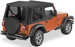 Bestop Replace-A-Top for Jeep - Black Denim - Tinted Windows, Half Door Skins (Untinted) - B5112415
