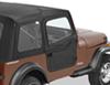 Bestop 2-Piece Soft Doors for Jeep CJ-7, Wrangler 1980-1995 - Black Denim