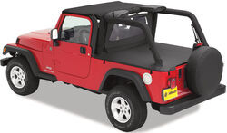 Bestop Header Bikini with Windshield Channel for Jeep - Black Diamond                               