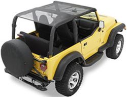 Bestop Full-length Header Bikini with Windshield Channel, Safari Version for Jeep - Mesh            