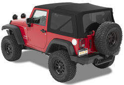 Bestop Supertop NX Soft Top for Jeep - Twill - Sunroof and Tinted Windows - Matte Black - B5482217