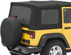 Tinted Window Kit for Bestop Sailcloth Replace-A-Top, 2007-2010 Wrangler Unlimited - Black Diamond - B5813035
