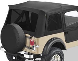 Tinted Window Kit for Bestop Supertop, 1976-1995 Jeep - Black Denim