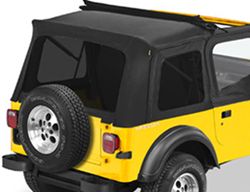 Tinted Window Kit for Bestop Sunrider Top, 1976-1995 Jeep CJ-7, Wrangler - Black Denim              