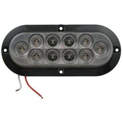 Optronics LED Trailer Utility Light - Submersible - 10 Diodes - Oval - Clear Lens