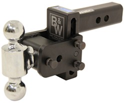 B&W Tow & Stow 2-Ball Mount - 2" Hitch - 3" Drop, 3-1/2" Rise - 7.5K - Black - BWTS10035B