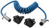 Blue Ox 6-Wire, Coiled Electrical Cord with 6-Way, Round Plugs