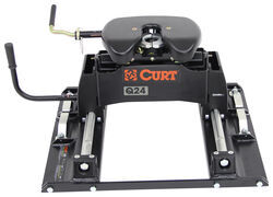 Curt Q24 5th Wheel Trailer Hitch w/ Slider for Ford Towing Prep Package - Dual Jaw - 24,000 lbs