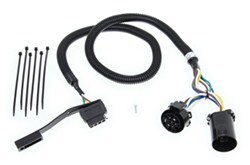Curt T-Connector Vehicle Wiring Harness for Factory Tow Package - 5-Pole Flat Trailer Connector - C56584