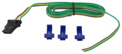 Curt Vehicle Wiring Harness with 4-Pole Flat Trailer Connector - 60" Wire Lead