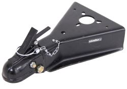 A-Frame Trailer Coupler w/ Round Jack Hole - Squeeze Latch - Black - 2-5/16" Ball - 15,000 lbs - CA-5280-RB