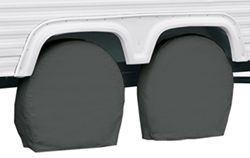 Classic Accessories RV Tire Covers for 24" to 27" Tires - Single Axle - Gray - Qty 2 - CA80083
