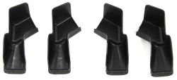 Camco RV Rain Gutter Spouts w/ Extensions - Slide On - Black - Qty 4 - CAM42323