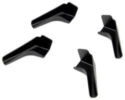 Camco RV Rain Gutter Spouts with Built-In Extensions - Slide On - Black - Qty 4 - CAM42452